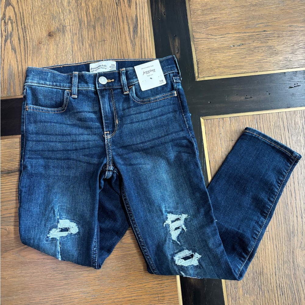 Abercrombie Kids Distressed Blue Jeans